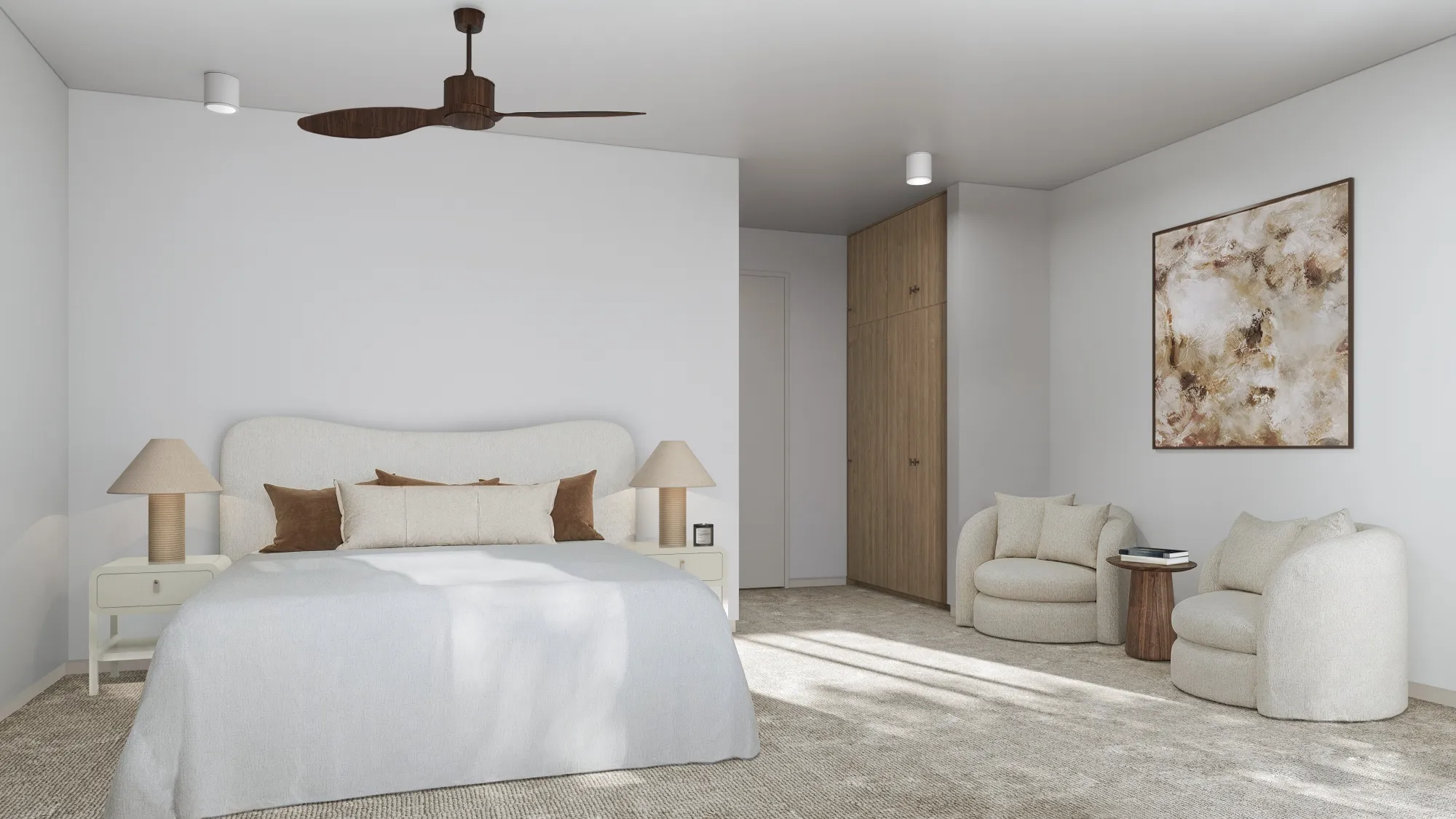 Skyline Apartments — master bedroom suite