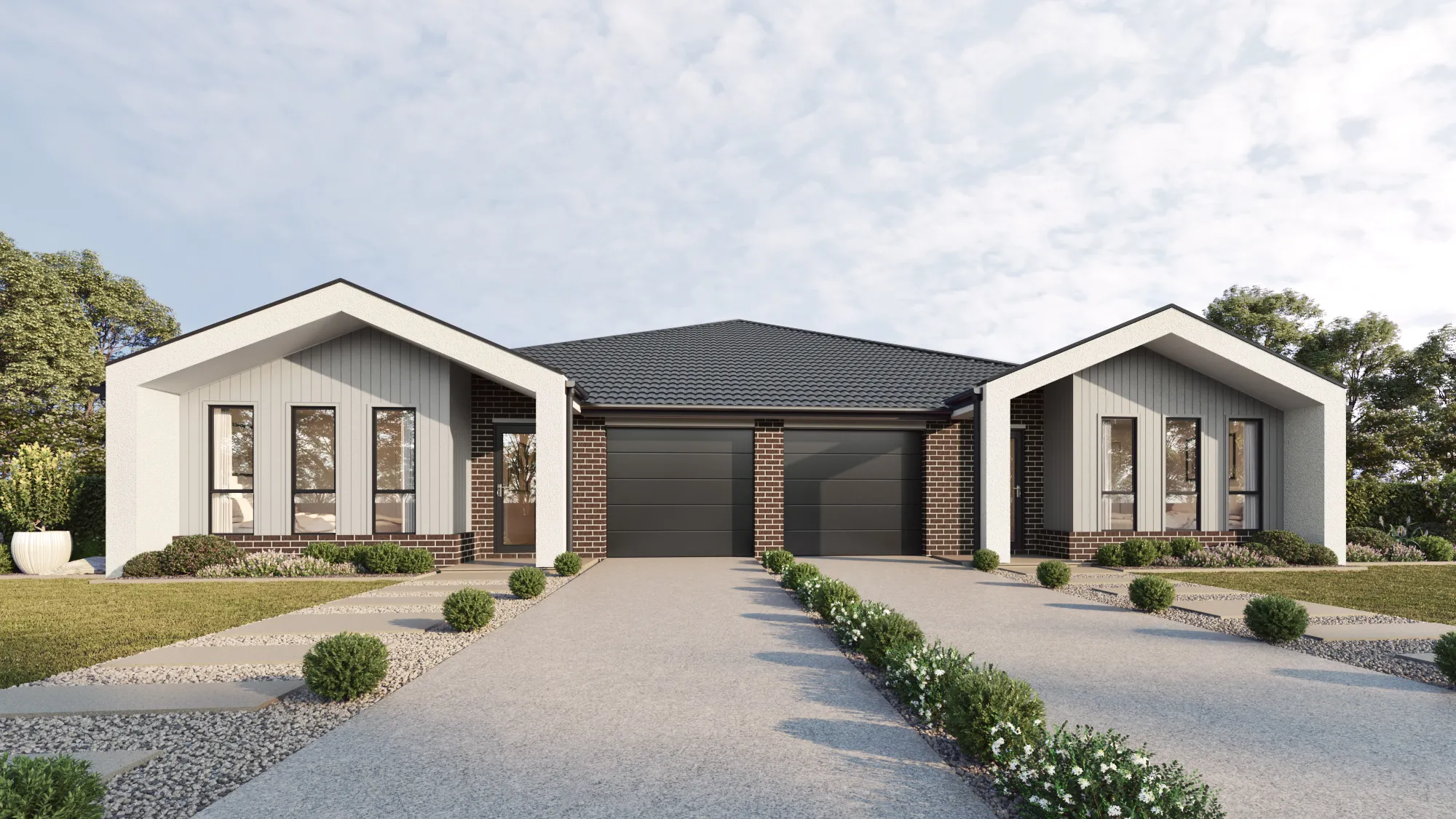 Coastal Townhomes — Townhouse development architectural visualisation